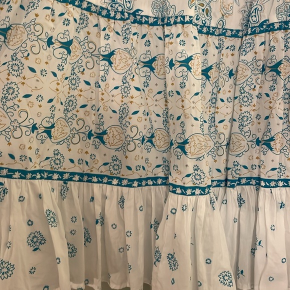 Chadwicks Floral Blue and‎ White Maxi Cotton Skirt, size L - Picture 5 of 6